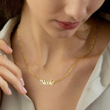 Personalized Chain Name Necklace ID Choker Necklaces For Women Stainless Steel