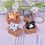 6pcs Cartoon Animal Resin Charms Keychain DIY Jewelry Accessory