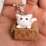 6pcs Cartoon Animal Resin Charms Keychain DIY Jewelry Accessory
