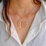 Personalized Tree Of Life Name Necklace Stainless Steel Pendant