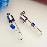 10Pc 3D Raised Flower Glass Vial Pendant Necklace, Bottle Charms Glass Locket