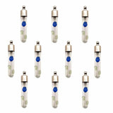 10Pc 3D Raised Flower Glass Vial Pendant Necklace, Bottle Charms Glass Locket