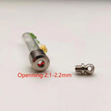 10Pc 3D Raised Flower Glass Vial Pendant Necklace, Bottle Charms Glass Locket