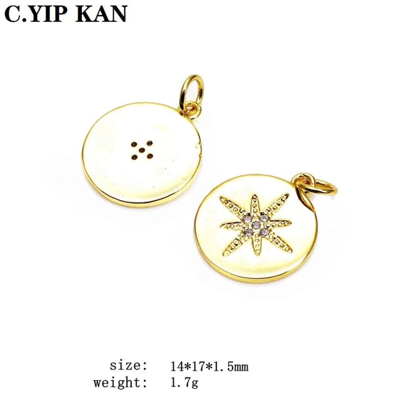 Universe Starry Sky Pendant Magic Eye Tree Charm Zircon Plated DIY Accessory