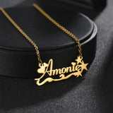 Personalized Stainless Steel Star Love Heart Name Necklace