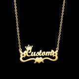 Personalized Stainless Steel Star Love Heart Name Necklace