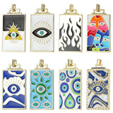 18K Real Plated Enamel Greek Evil Eye Pendant for Handicraft Charms Jewelry