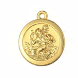 10pcs Saint Christopher Charms Rhodium Plating for DIY Jewelry