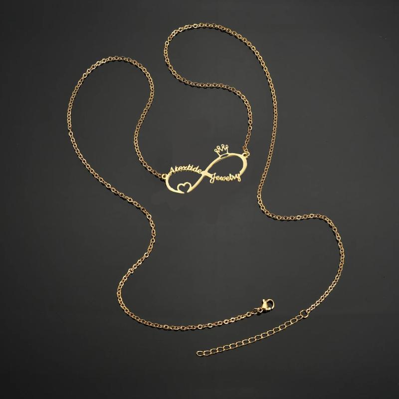Custom Name 8 Shape Necklace for Women Personalized Letter Choker Chain