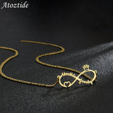 Custom Name 8 Shape Necklace for Women Personalized Letter Choker Chain