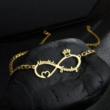 Custom Name 8 Shape Necklace for Women Personalized Letter Choker Chain