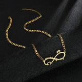 Custom Name 8 Shape Necklace for Women Personalized Letter Choker Chain