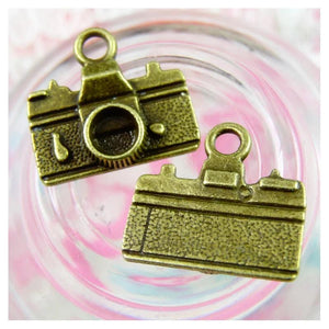 100pcs Camera Charms Antique Bronze Plated Pendant DIY Jewelry