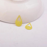 100pcs Water Drop Charms Brass Flower Earrings Findings