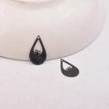 100pcs Water Drop Charms Brass Flower Earrings Findings