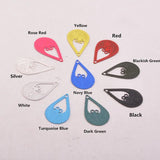 100pcs Water Drop Charms Brass Flower Earrings Findings