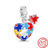 Colorful Zircon Four-leaf Clover Charm Bracelet 925 Silver Girl Birthday Gift
