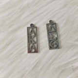 3Pcs Stainless Steel DST Letter Pendant Charms For DIY Jewelry