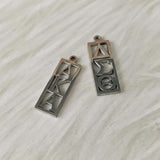 3Pcs Stainless Steel DST Letter Pendant Charms For DIY Jewelry