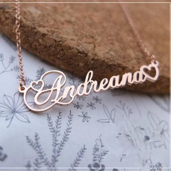 Name Necklace Women Personalized Names Collare Stainless Steel