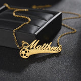 Personalized Name Heart Necklace Steel Butterfly Ball Tree Pendant