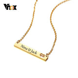 Heart Bar Stainless Steel Women Choker Necklace