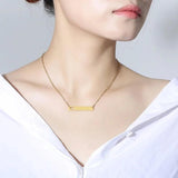 Heart Bar Stainless Steel Women Choker Necklace