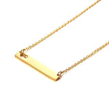 Heart Bar Stainless Steel Women Choker Necklace