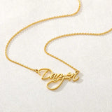 Custom Name Necklace Stainless Steel Cursive Font Choker Gift