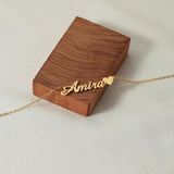Stainless Steel Heart Name Necklace Personalized Choker