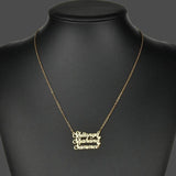 Heart Couple Names Necklace Stainless Steel for Girlfriend Wife