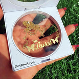 Personalized Stainless Steel Crown Name Butterfly Necklace Gift