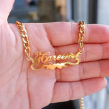 Personalized Stainless Steel Crown Name Butterfly Necklace Gift