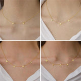 Stainless Steel Initial Letters Choker Necklace Men Women Chain