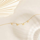 Stainless Steel Initial Letters Choker Necklace Men Women Chain