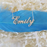 Personalized Name Charm Necklace Choker Box Chain Jewelry