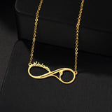 Acheerup Double Names Women Necklace Stainless Steel Love Pendant Jewelry