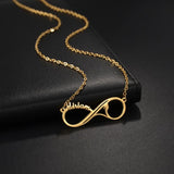 Personalized Infinity Names Necklace Stainless Steel Jewelry