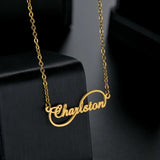 Personalized Infinity Names Necklace Stainless Steel Jewelry
