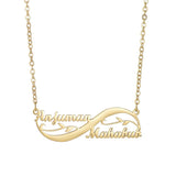Personalized Infinity Names Necklace Stainless Steel Jewelry