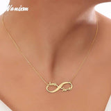 Personalized Name Necklace Women Stainless Steel Heart Zircon Pendant