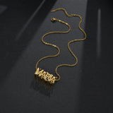 Hollow out Cat Feather Stainless Steel O-Chain Necklace
