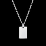 Personalized Stainless Steel Name ID Bar Couple Necklaces For Women Men
