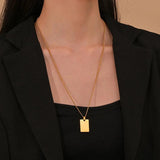 Personalized Stainless Steel Name ID Bar Couple Necklaces For Women Men