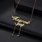 Atoztide Personalized Zircon Necklace - Stainless Steel Pendant