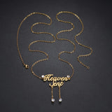 Atoztide Personalized Zircon Necklace - Stainless Steel Pendant