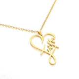 Stainless Steel Faith Necklace Dainty Heart Necklace Blessed Christian Jewelry