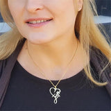 Stainless Steel Faith Necklace Dainty Heart Necklace Blessed Christian Jewelry
