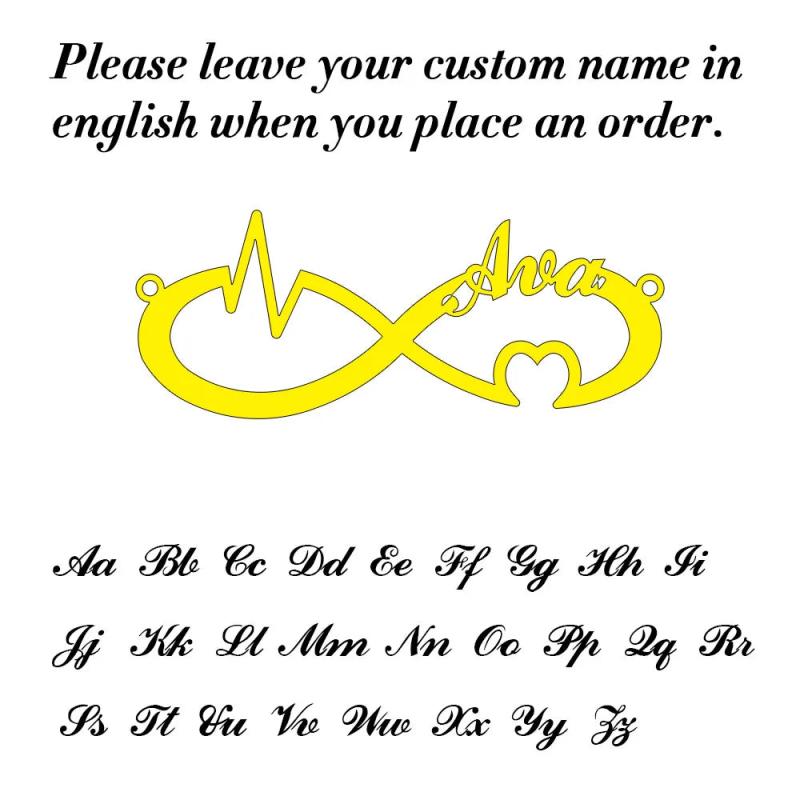 Sipuris Infinity Symbol Necklace Personalized Stainless Steel Women Jewelry