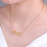 Sipuris Infinity Symbol Necklace Personalized Stainless Steel Women Jewelry